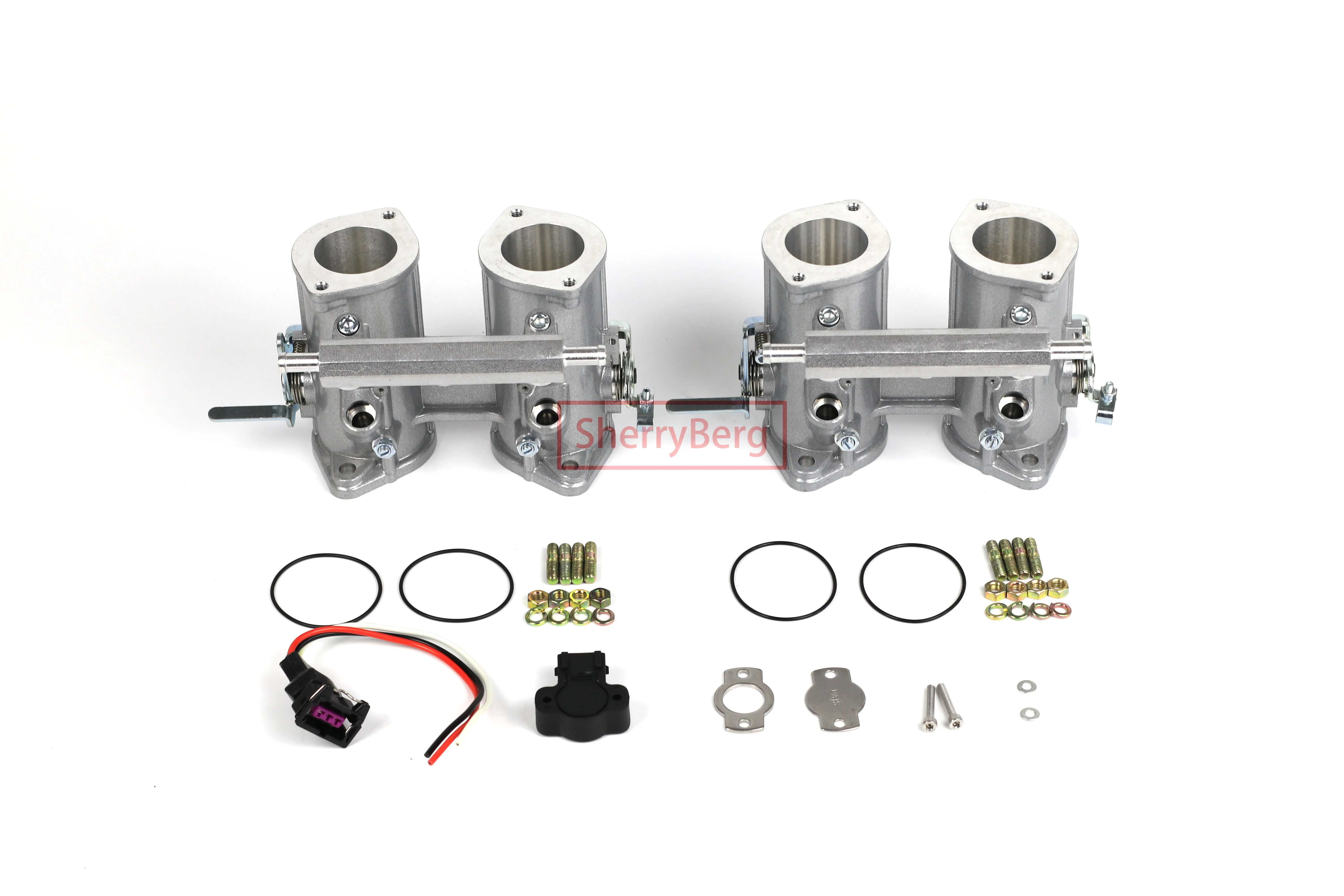 SherryBerg EFI (2 TBS ) 48dcoe 48 dcoe 48mm Bore Twin Throttle Body Injection fuel rail TPS Weber/Dellorto/Solex DCOE/DHLA