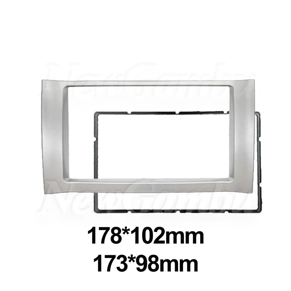 NewGambu Car Fascia Frame Double 2 Din Car Radio Fascia for Chery Kimo A1 2007+ Frame Dash Panel Trim Console Bezel Adapter