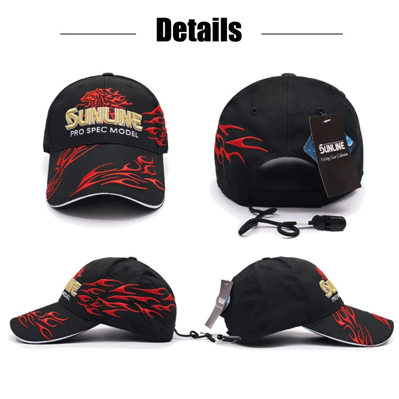 Sunline Fishing Cap for Men Summer Sun Protection Adjustable Fishing Hats Breathable Snapback Baseball Cap Outdoor Sport Cap