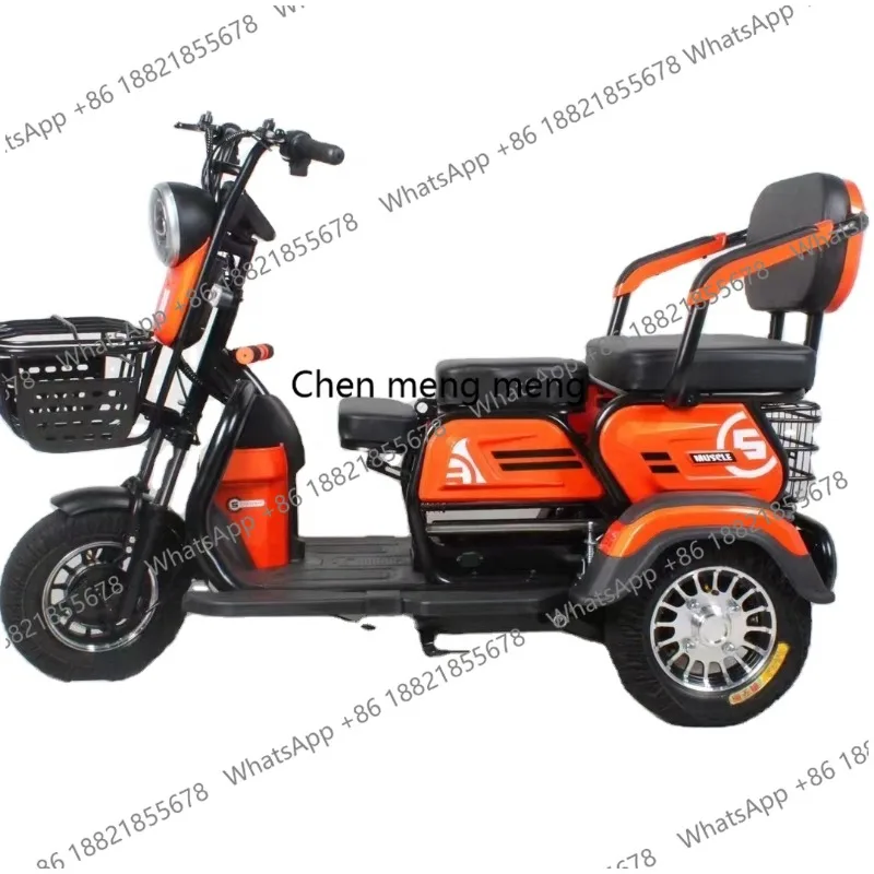 

600W Powerful 48V20Ah Lead Acid Battery Long Range Three Wheeler Electric Tricycle