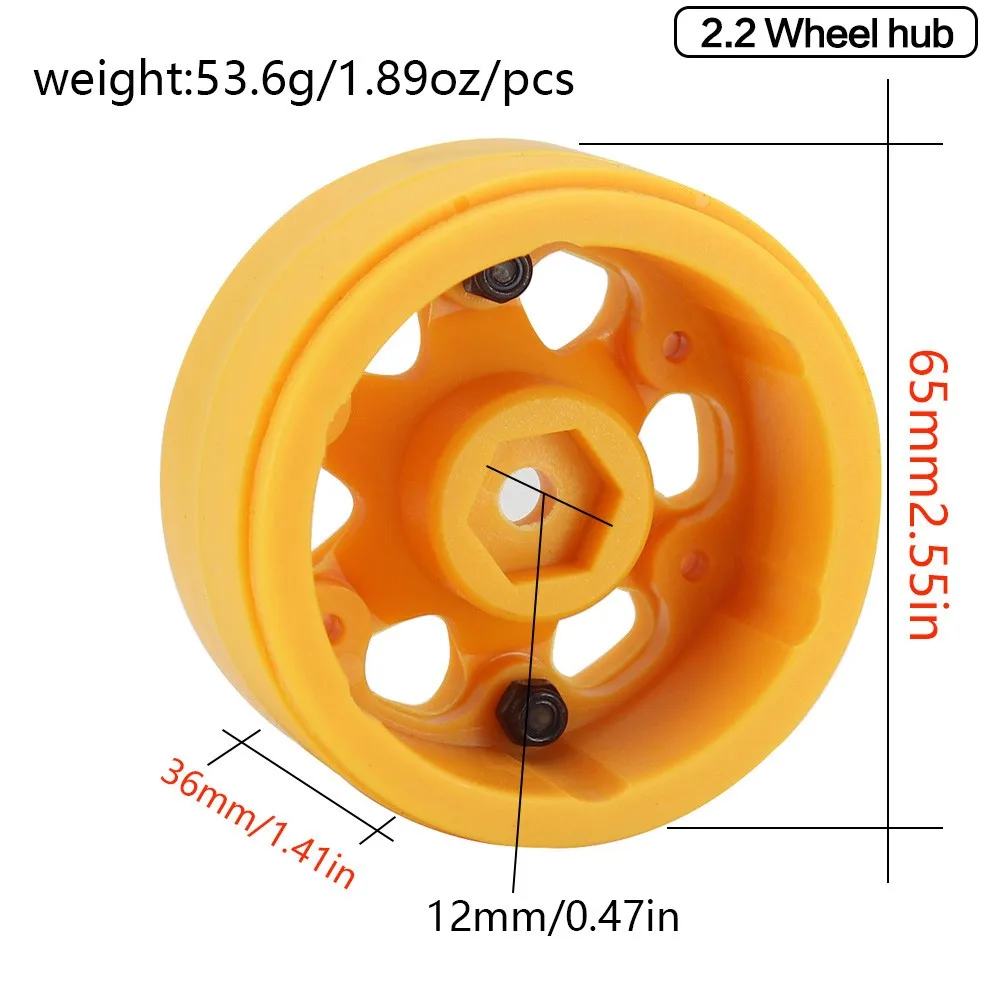 4szt Abs Plastik 1.9 2.2 Inch Beadlock Obręcz Koła Do 1:10 Rc Crawler Traxxas Trx4 Trx6 Axial Scx10 Tamiya Cc01 D90 Rgt Piasta Koła