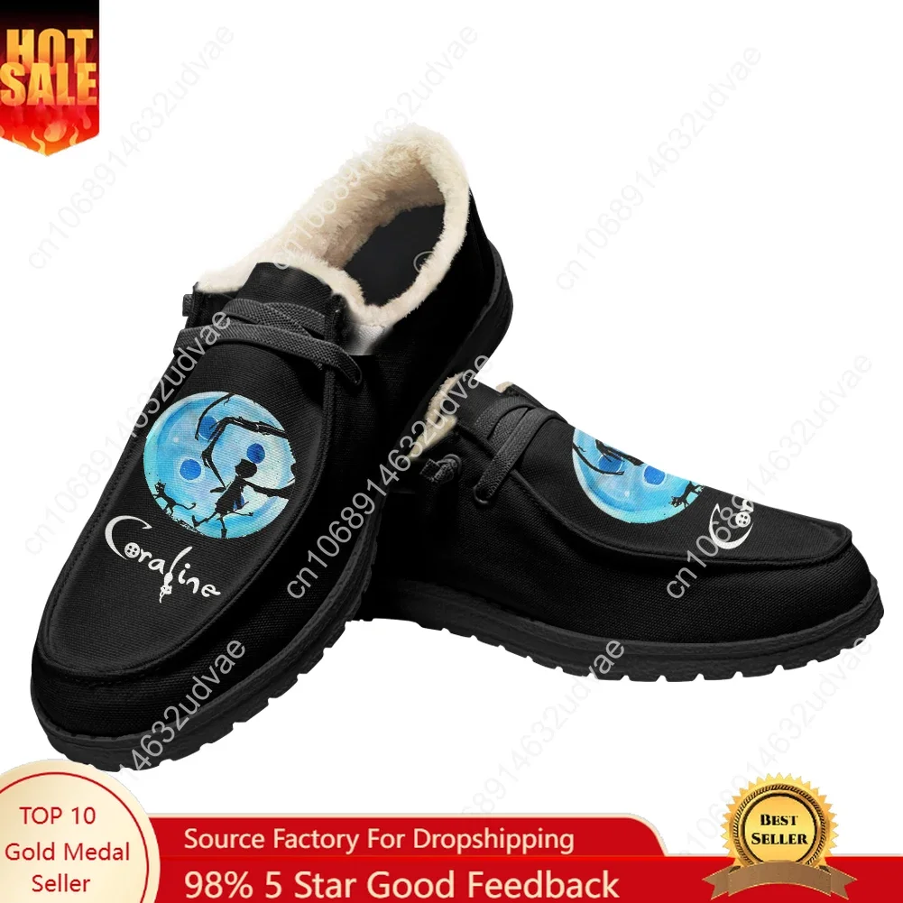 

Coraline The Secret Door Casual Shoes Plush Flat Shoe Men Woman Breathable Casual Lightweight Footwear Couple Custom Made Shoe