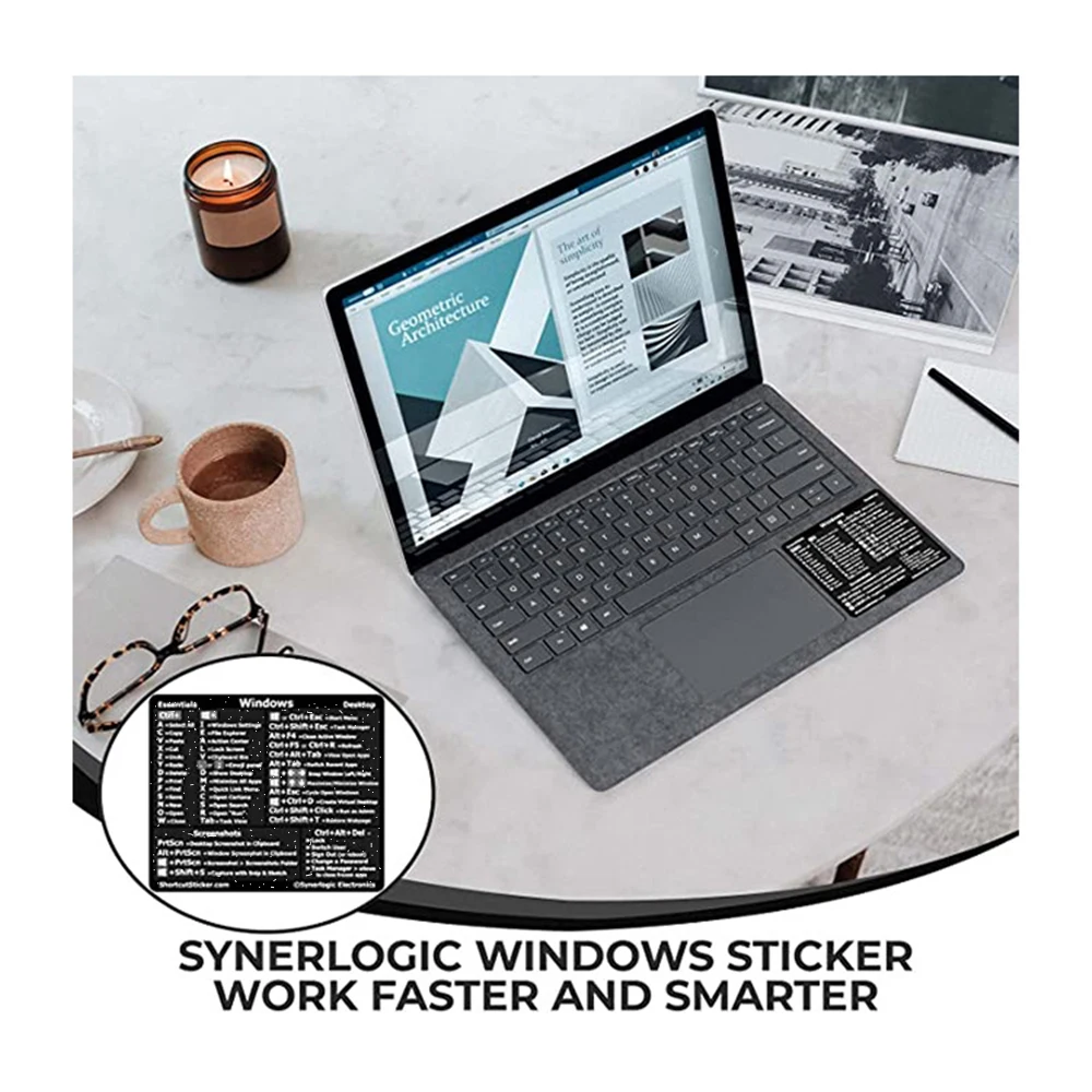1 PIECE New Shortcuts ​For PC Reference Keyboard Shortcut Sticker Adhesive For PC Laptop Desktop Easily Learn