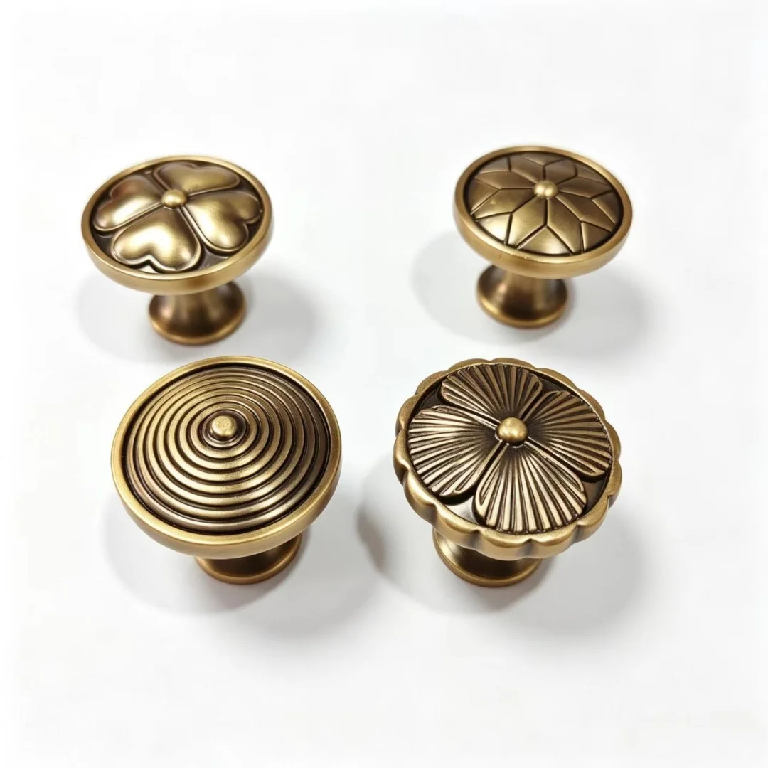Retro Style Antique Bronze Drawer Shoe Cabinet Dresser Bedside Knob Pull Gold Wardrobe Cupboard Kitchen Cabinet Door Handle