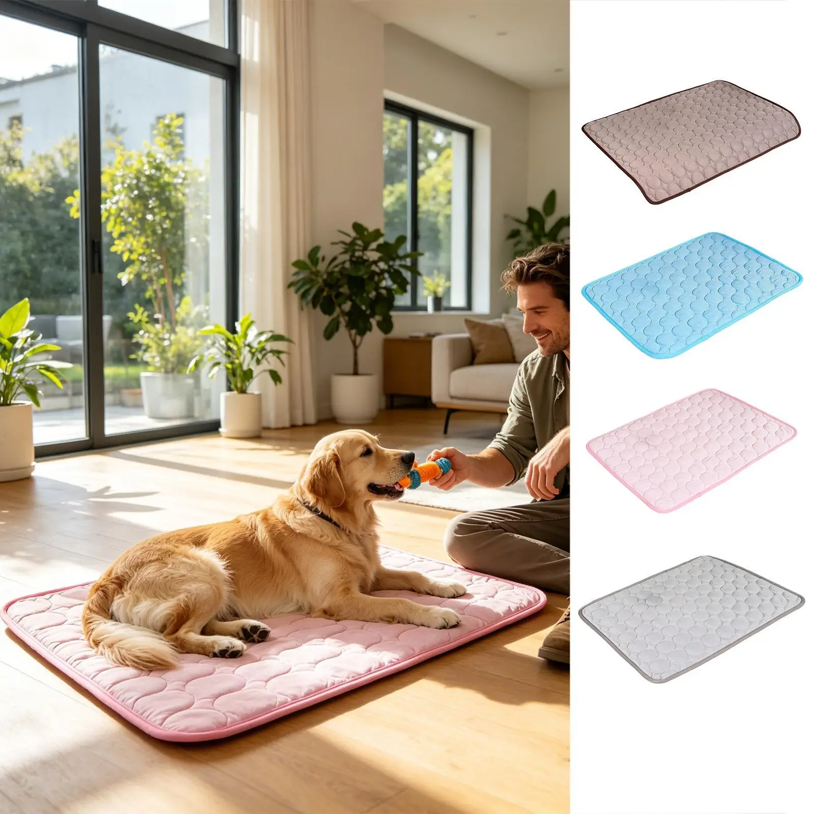 

Cooling Mat For Dogs Washable Heat Relief Ice Rug 100x75cm Self Cooling Pet Mat For Small Medium Large Dog Kitten Crate Kennel