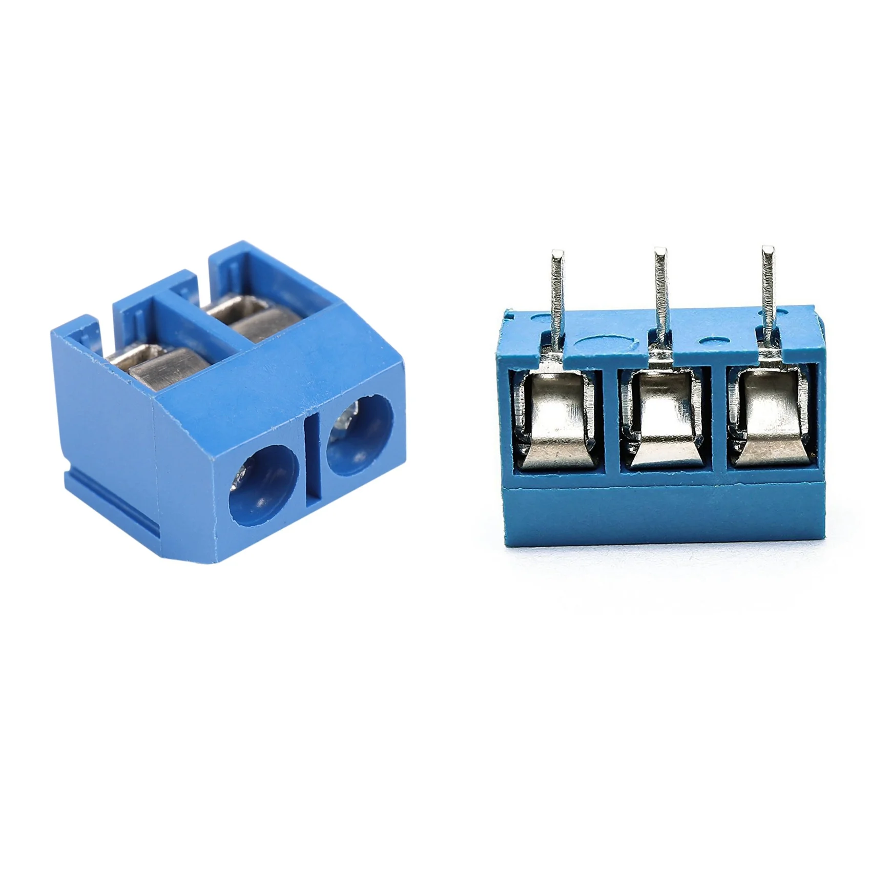 

20Pcs 2-Pin Screw Terminal Block Connector & 100PCS Blue ABS KF301-3P 5.08Mm 3 Pin Connect Screw Terminal Connector-B51B
