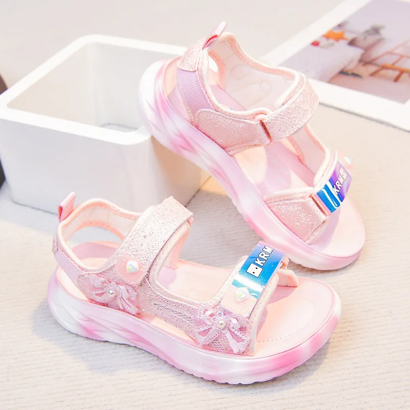 2026 Children's Casual Sports Sandals Summer New Girl's Princess Sandals Fashion Butterfly Lightweight Kid's Sports Beach Shoe