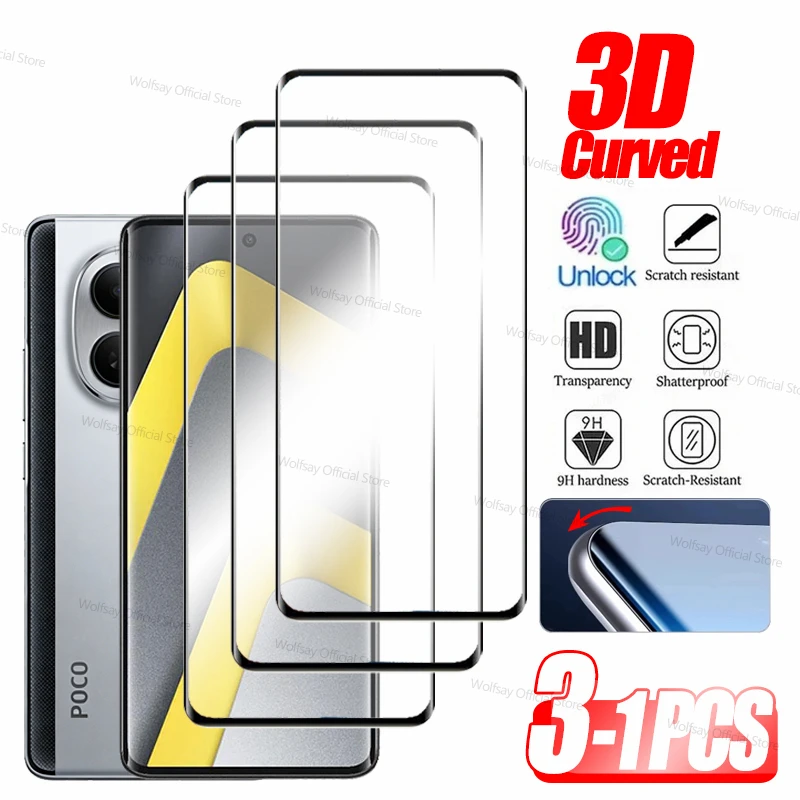 3/2/1 Pcs 3D Curved…