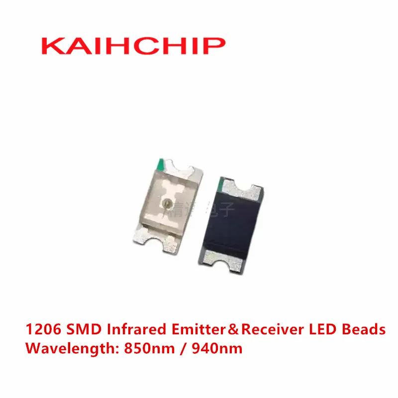 100PCS 3216 1206 SMD IR Emitter Receiver Pair 850nm 940nm Infrared LED Diode for Automatic Foam Soap Dispenser Bubble Machine