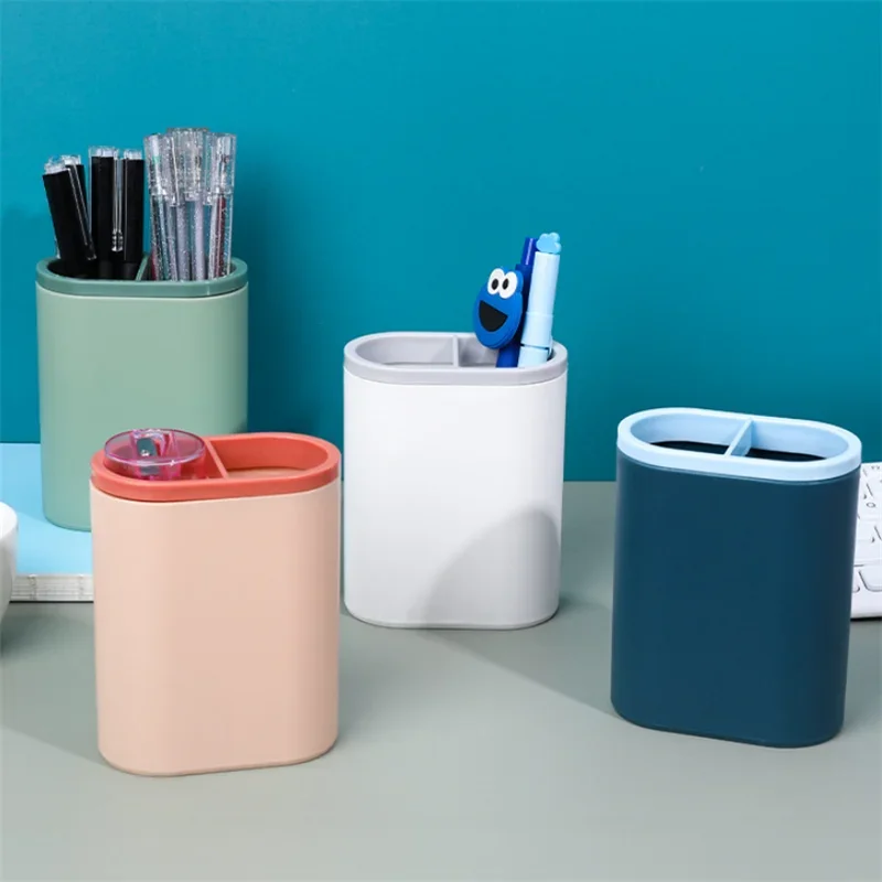 

Simple Multifunctional Pen Holder Desktop Storage Box Student Stationery Office Personalized Pen Barrel