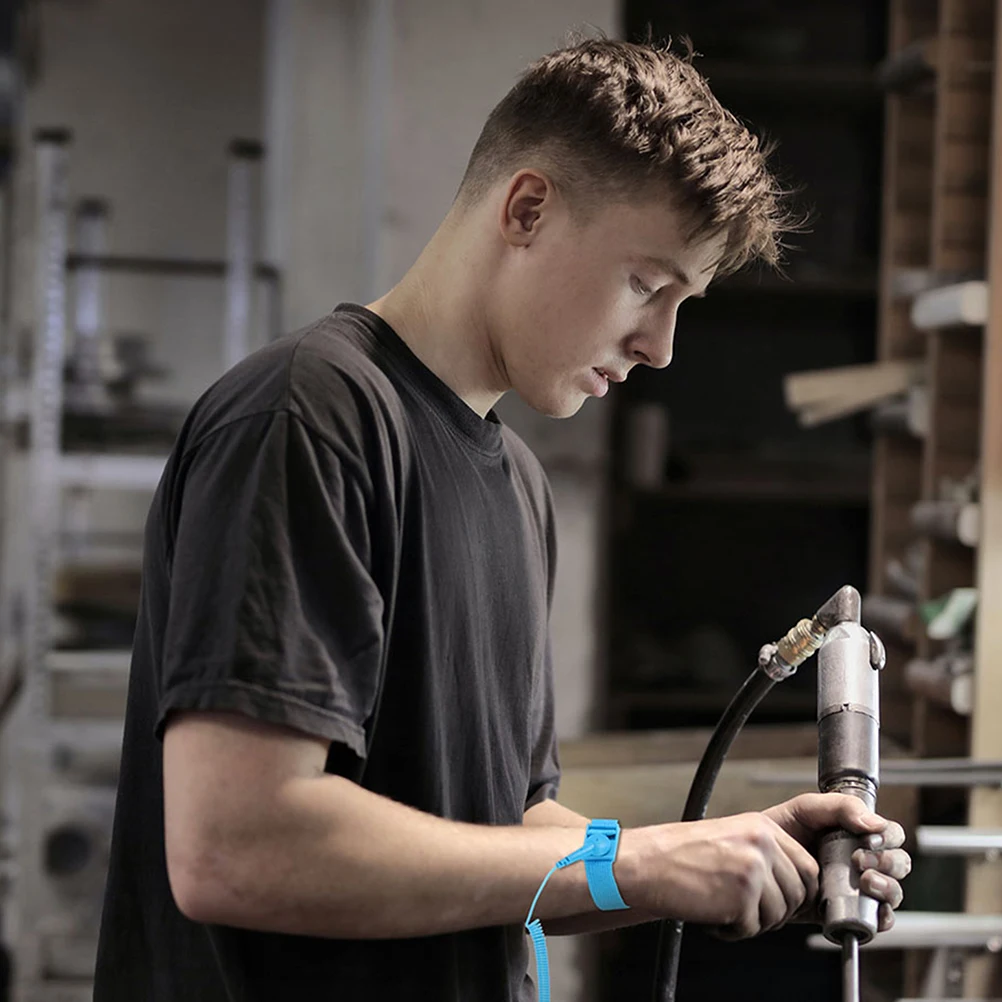 

6 Pcs Anti-static Bracelet Wrist Straps Esd Antistatic Wristband Round Nylon Silk