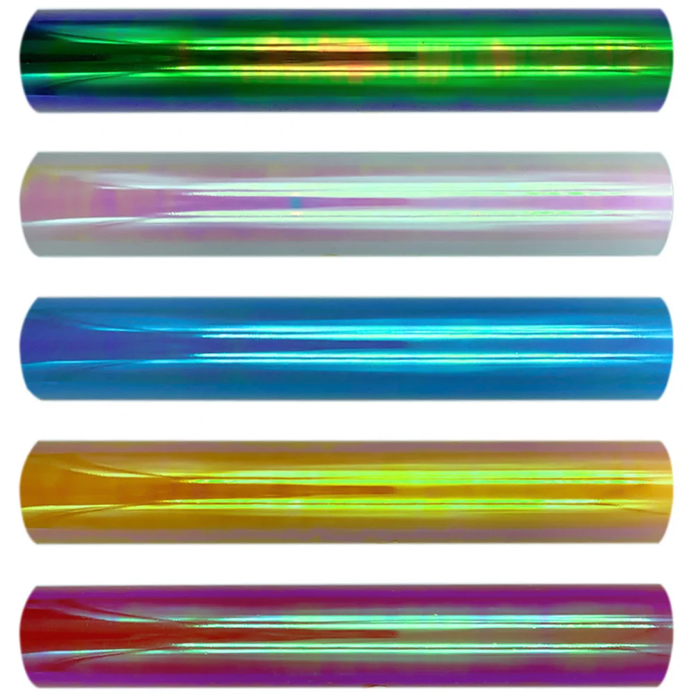 

5pcs 5 Rolls Self-Adhesive Vinyl Film Permanent Adhesive Craft Transfer For T-Shirts Hoodies Cups Glass Diy Projects