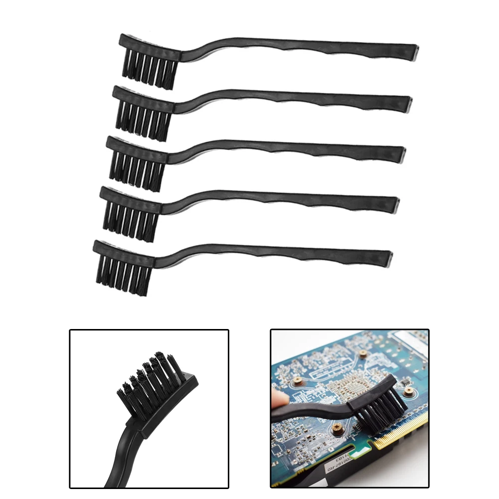 

5PCS 170mm Anti Static ESD Brush Dust Cleaning Brush Non Slip Handle For PCB SCD Electronic Sensitive Components Dirt Plastic