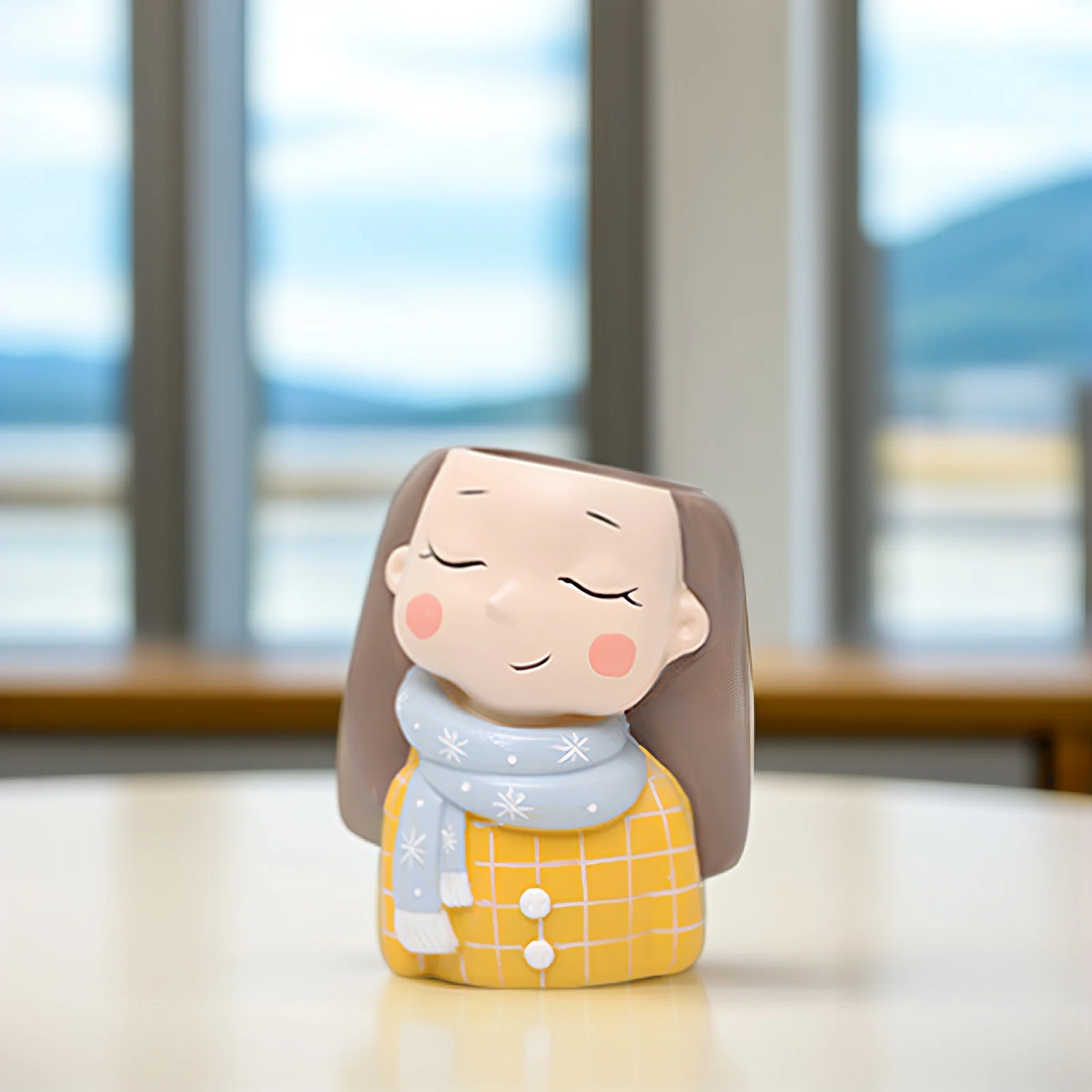 

4Pcs Cartoon Flower Ring Planter Resin Pot Durable Home Office Decor Succulent Cactus Potted Plants Desktop Decoration