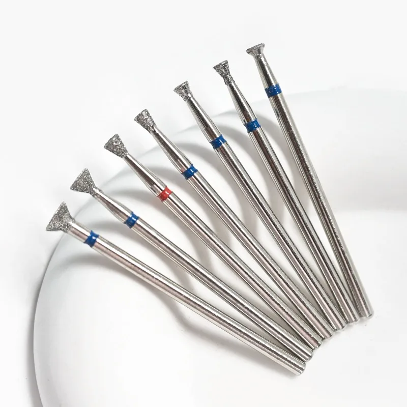 7/1 個のキューティクルクリーンネイルドリルビット用フライスカッター、オーバーフローグルー除去ツール、ネイルエッジトリートメントダイヤモンド研削アクセサリー