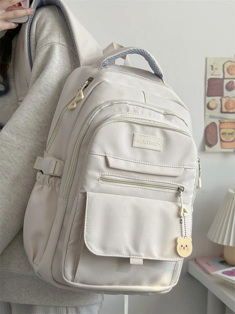 Bapa scolastica di grande capacità per studenti delle scuole medie e superiori Borsa semplice a doppia spalla Dolce college Sle in poliestere
