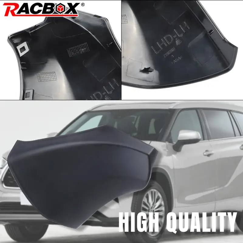 

Car Rearview Mirror Triangle Base Cover For Toyota Highlander 2020 2021 2022 Drive Passanger Side Left Right Black Auto Parts