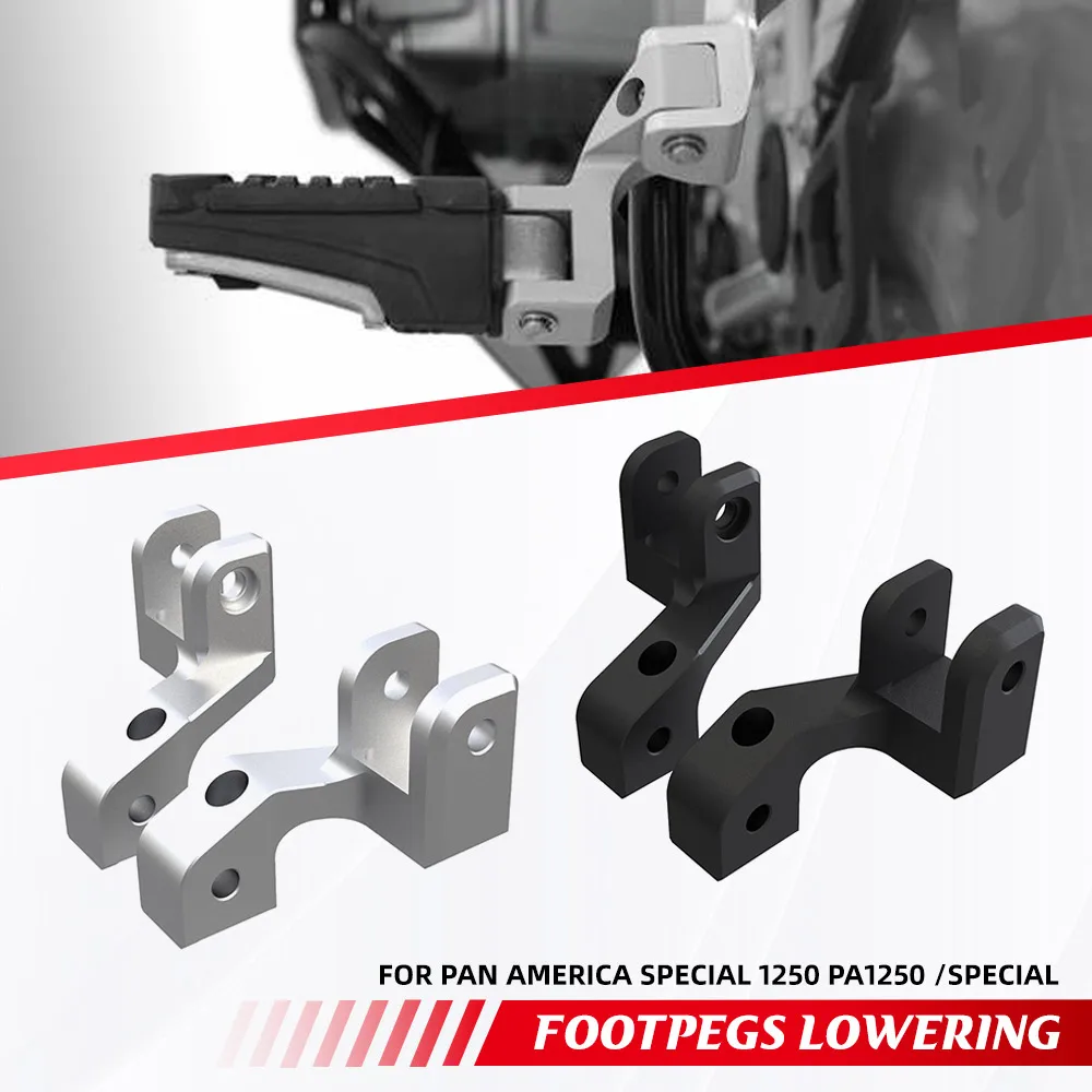 

Footrest Lowering Kit FOR PAN AMERICA SPECIAL 1250 PA1250 /SPECIAL Footpeg Relocation Rear Passenger Foot Pegs Lowered Parts