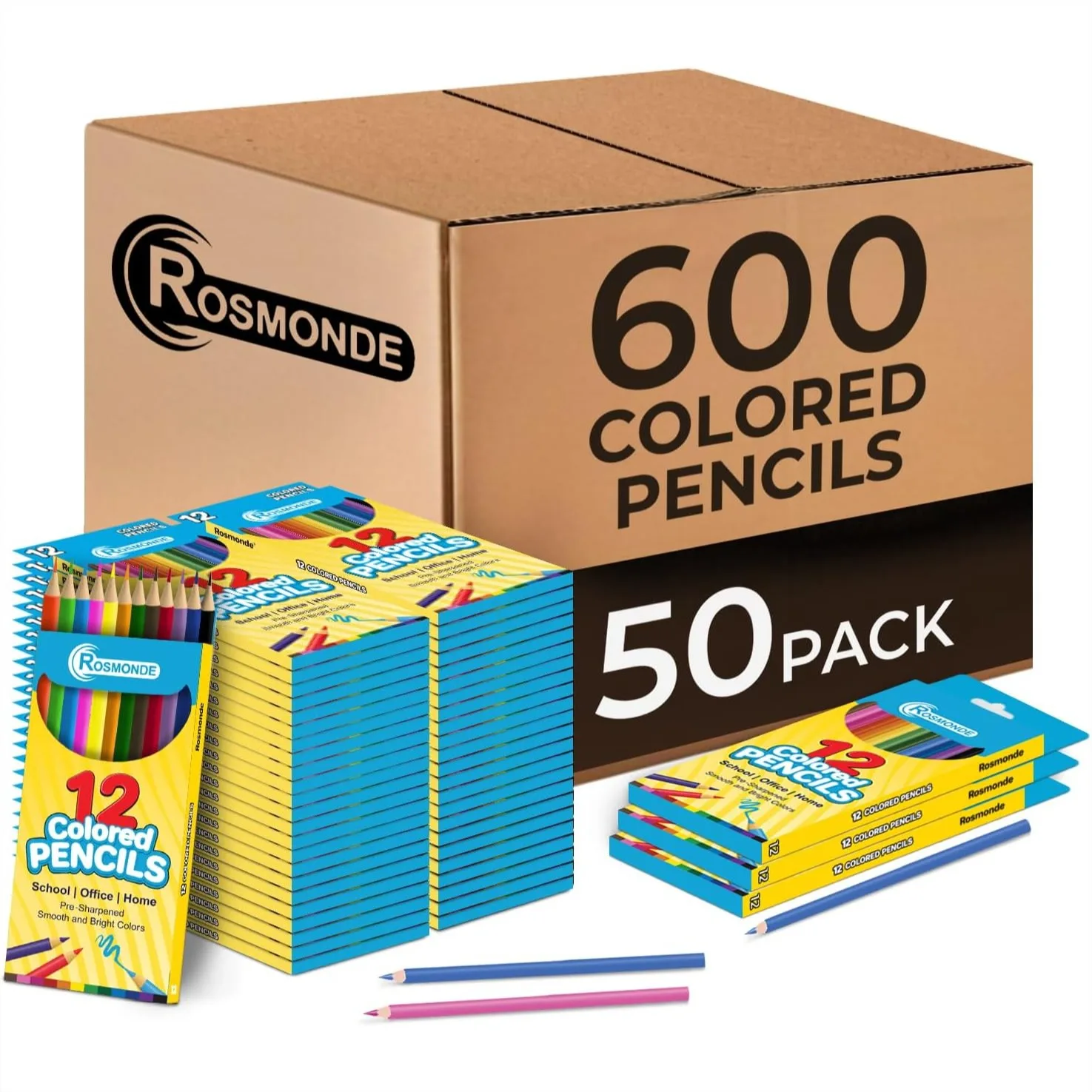 

Colored Pencils Bulk 50 Sets 600 Pencils 12 Assorted Colors Pre Sharpened For Schools Teachers Classrooms Back To School Supplies Classroom Prizes