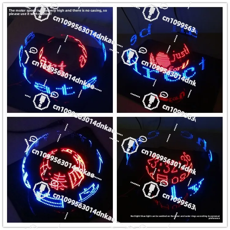 Spherical Rotary LED Kit STM8 Dual Axis Spherical Kit Dual Ball POV Clock Display Electronic Production Parts