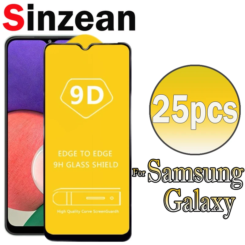 

Закаленное стекло для Samsung Galaxy A55/A35/A25/A15/A54/A24/A14/A53/A33/A13/A72/A52/A42/A12/A41/A40/A50/9D, защитная пленка для экрана, 25 шт.