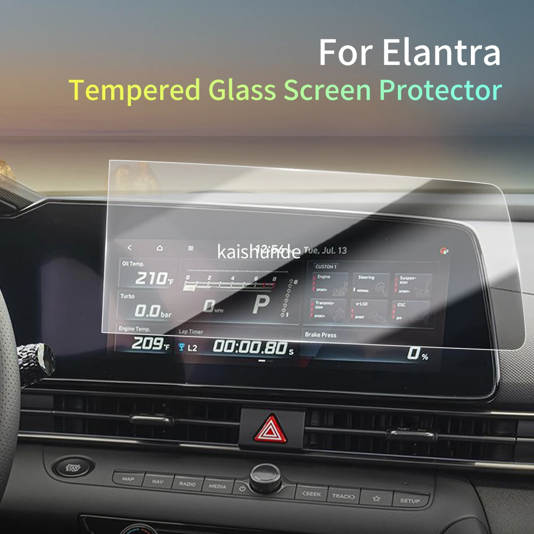 

Car Stickers Meters Protector For24 HYUNDAI Elantra Tempered Glass Protective Film Display Navigation Vehicle