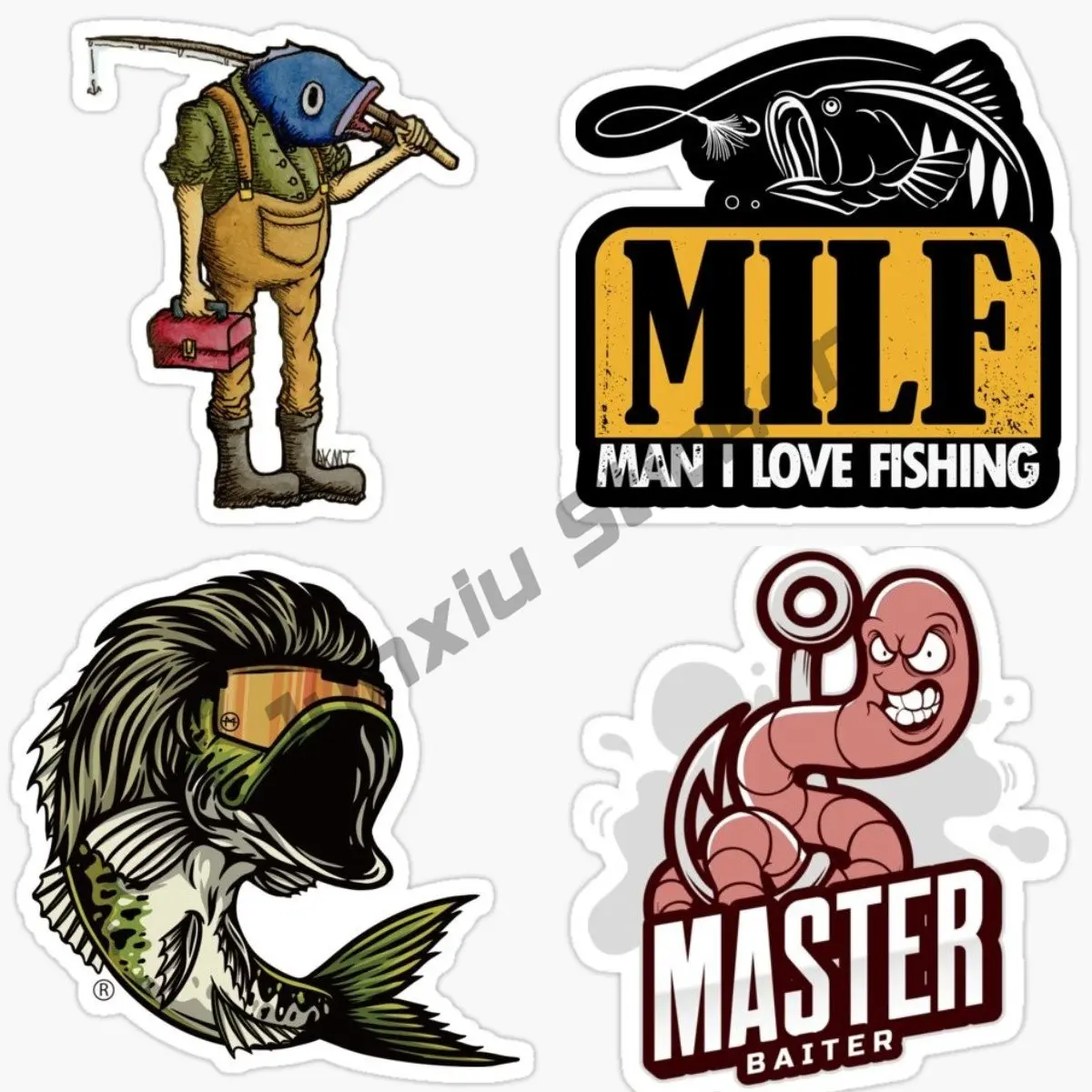 

Fishing Trout Fish Car Sticker Waterproof Decal Funny Car Accessoires Sunscreen Caravan Refrigerators Animal Stickers Wrap Decor