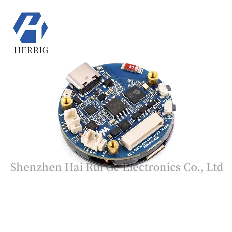 WeiXue ESP32-C6 Development Board 1.32-inch AMOLED Display Capacitive Touch XiaoZhi AI Intelligent Voice Interaction