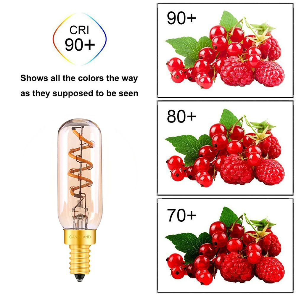Tubular Retro Night Bulb E14 E12 220V 110V Dimmable 3W 2200K Soft Filament Living Room Table Light Chandelier Replaceable Bulbs