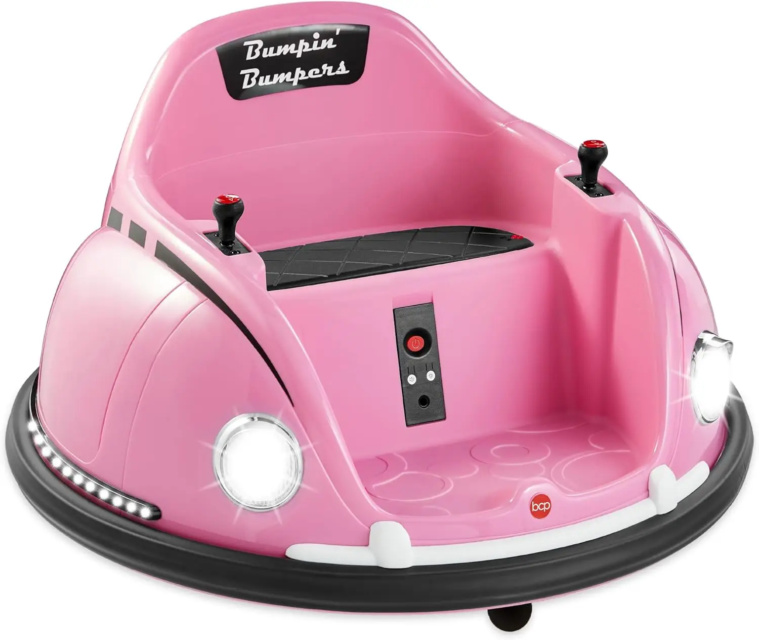 6V Electric Kids Ride On Bumpin Bumper Car, 1.5 - 6 Years Old, Parent Remote Control, 360 Degree Spin, Lights, Sounds - Pink