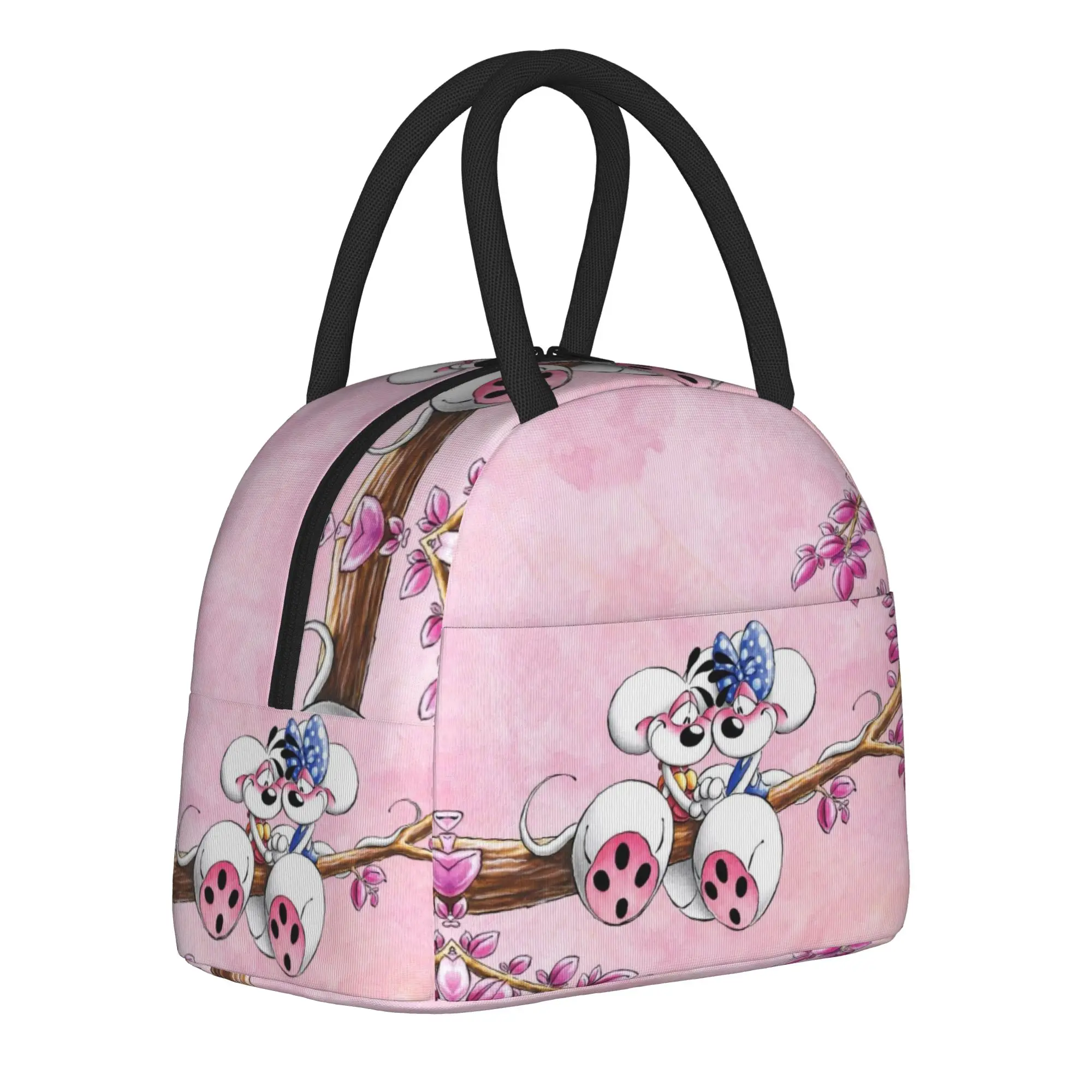 Diddl mouse Accessories Insulated Lunch Tote Bag For Outdoor  Food Storage Bag Portable Thermal Cooler Lunch Boxes