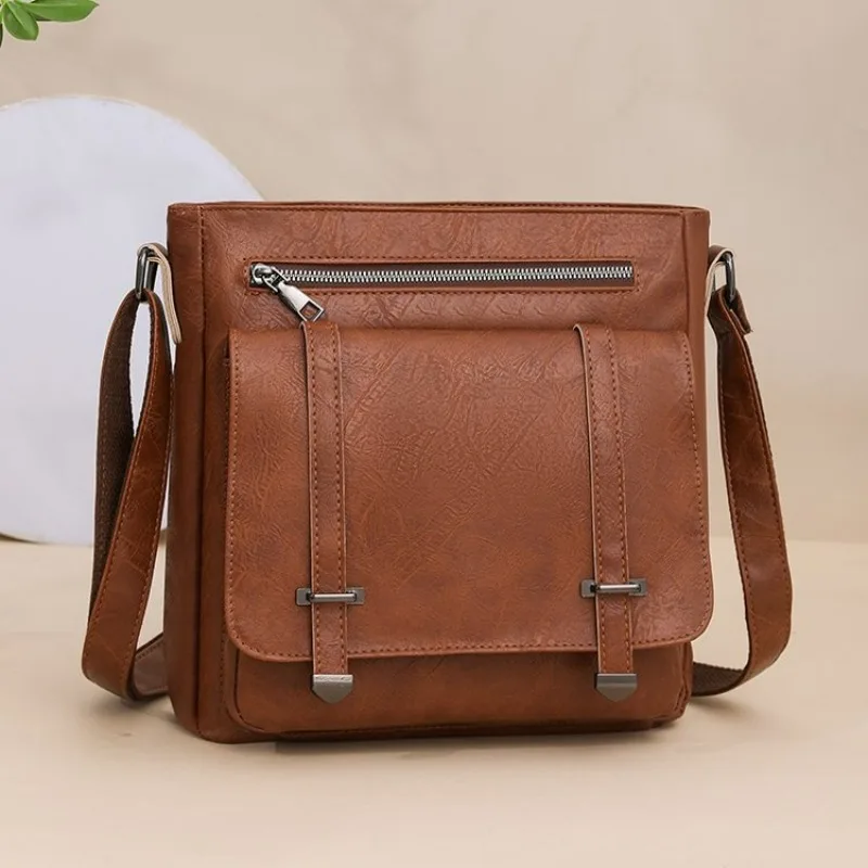 

Minimalist Chic Crossbody Bag For Women Unique Leather Shoulder Bag Trendy Tote With Letter Logo Doubles As A Diaper Bag