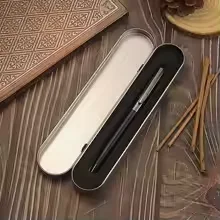 1 Set Premium Metal Ballpoint Pen with Wood Barrel for Smooth Writing and High-End Design-Black Ink-Office-With Case