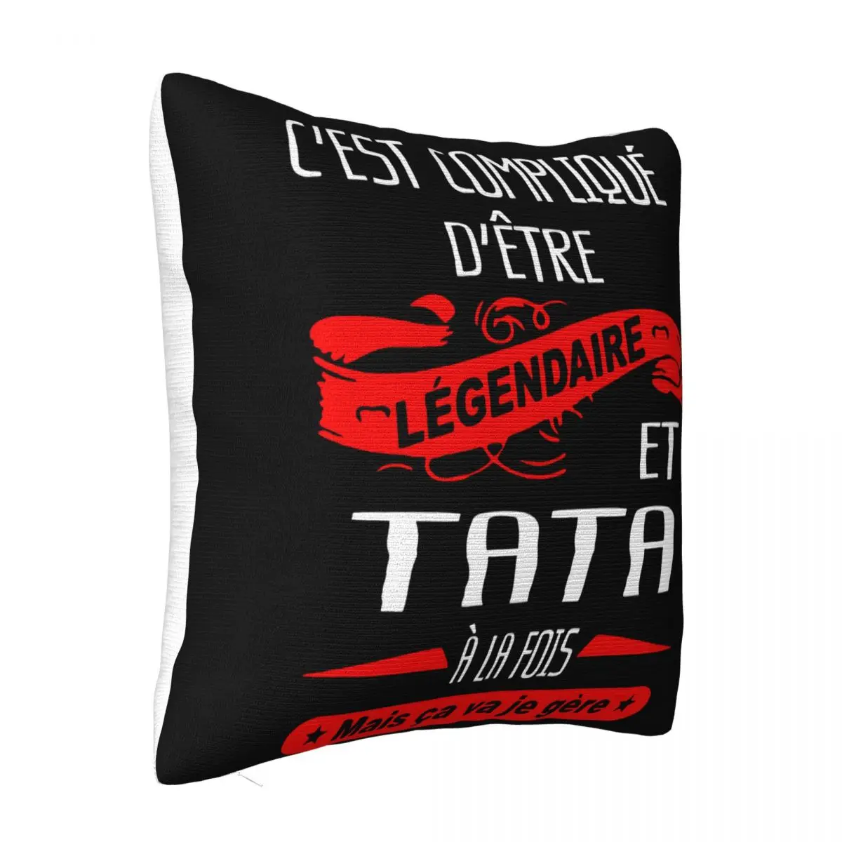 Personnalise Meilleure Tata Parfaite Cool Idee Cadeaux Maillot Fete H011 Teenage Woman Loose Vintage Pillow Case