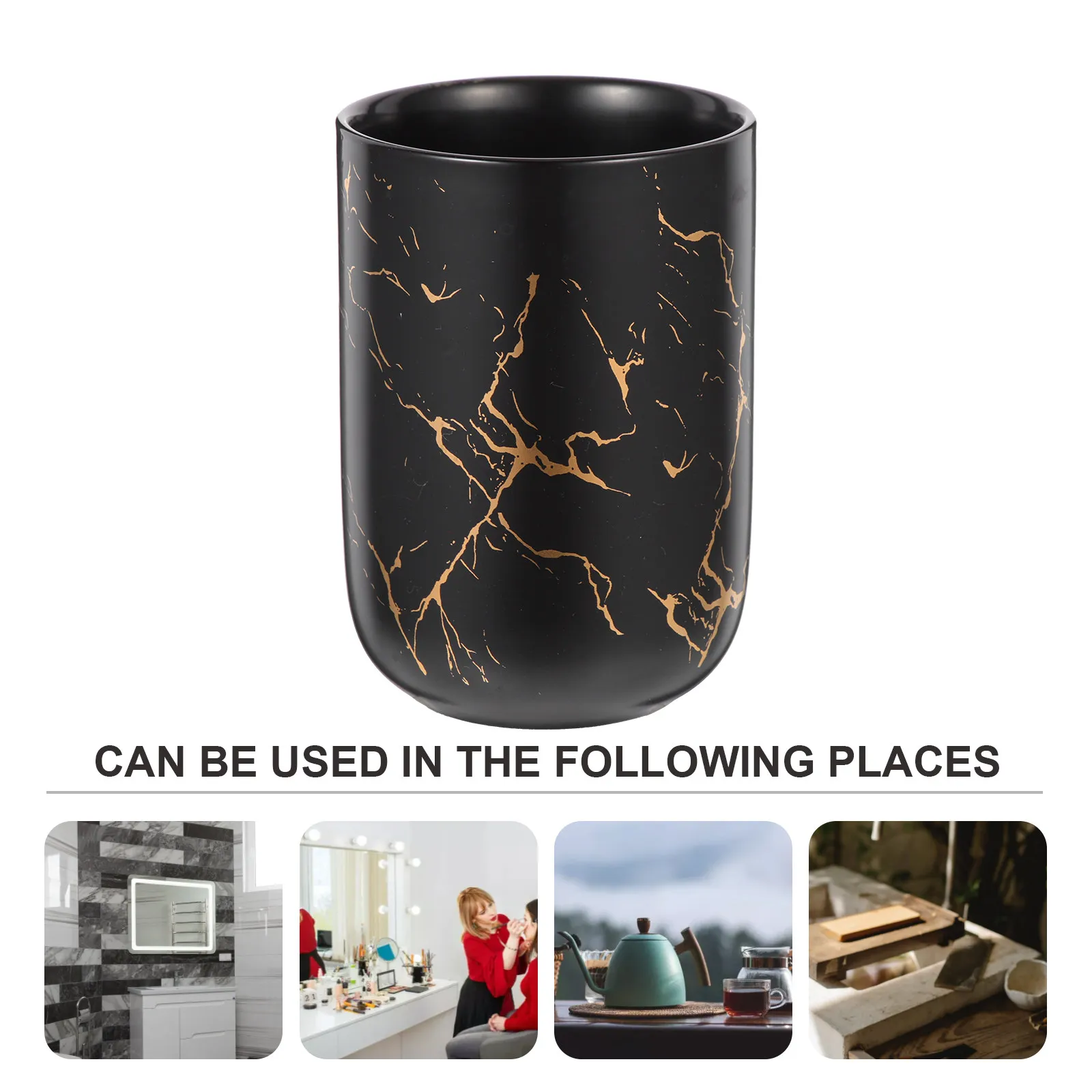 Brushing Cup Bathroom Marble Storage Creative Tooth Cups Container Accessories Drinking