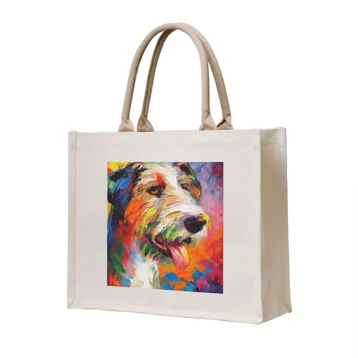 

Dancing with an Irish Wolfhound Tote Bag Women's shopping bag Women bags canvas tote