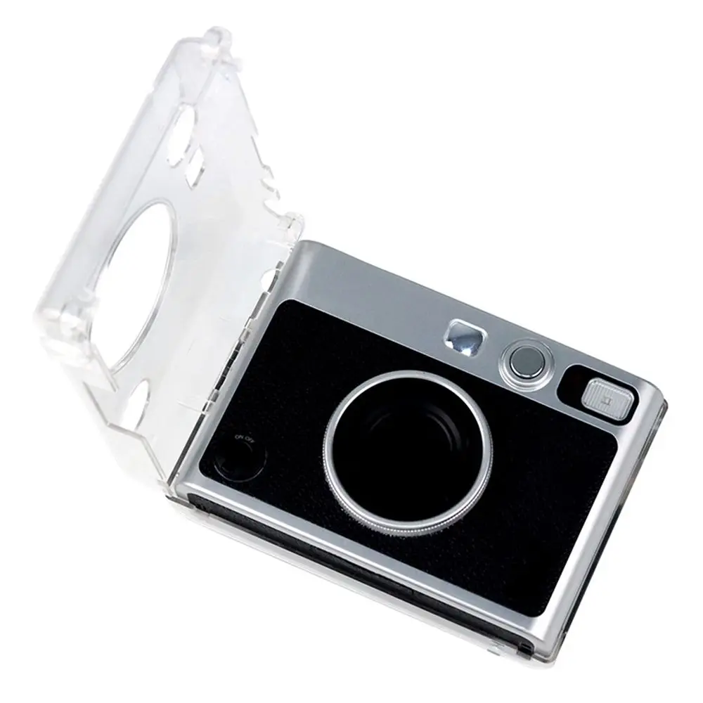 Transparent Instant Camera Case Cover Silicon Carry Bag with Strap For Instax MiniEVO