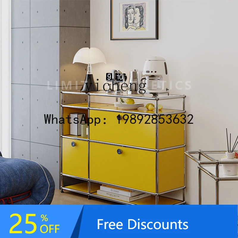 Modular Cabinet Modular Stainless Steel Storage Bucket Cabinet Storage Bookcase