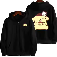 Cartoon Pom Pom Purin Double Sided Zip Hoodie | Gift | Cartoon