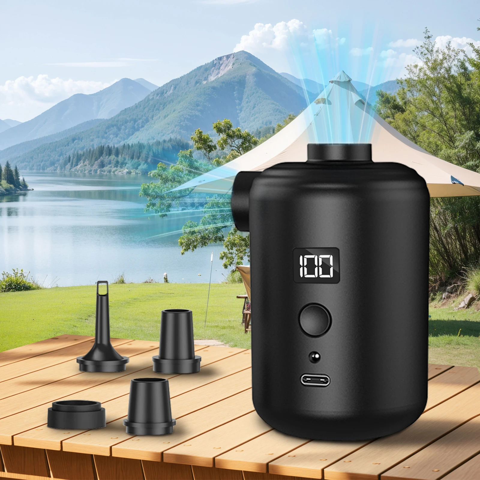 2026 Hot Sale Mini Portable Air Pump for Inflatables Portable 4000mAh USB Battery Mini Air Pumps Vacuum Device Vacuum Bag