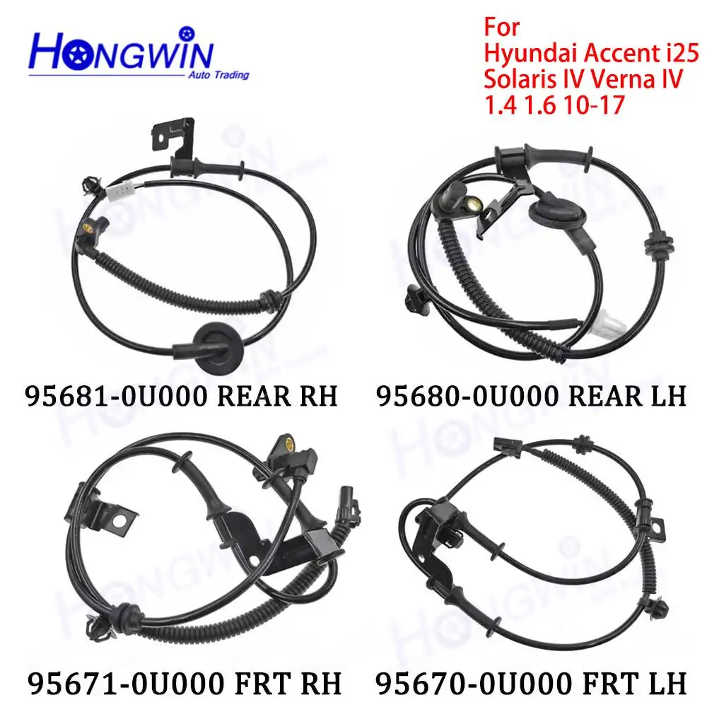 Para Hyundai Accent i25 Solaris IV Verna IV 1,4 1,6 10-17 Sensor ABS de velocidad de rueda delantera trasera 956700U000 956710U000 956800U000
