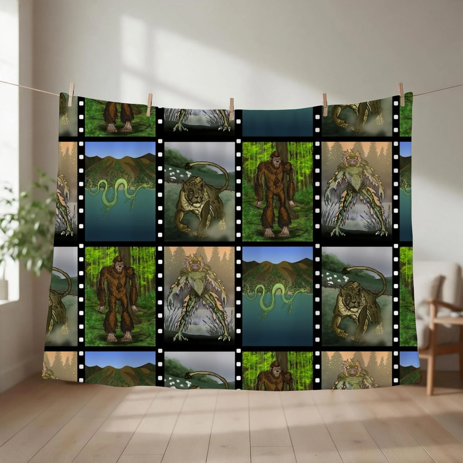 Cryptozoology, Cryptids and Forteana series 1 Throw Blanket couch cozy soft plush fuzzy picnic outdoor blanket