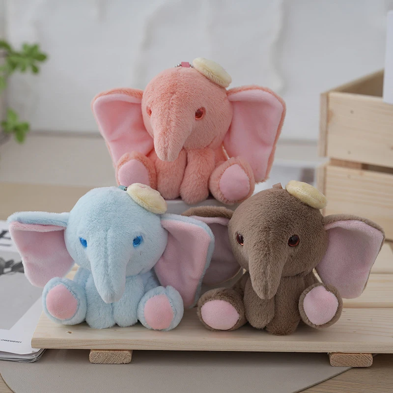 Cartoon Ins Elefante Ciondolo Peluche Carino Grandi Orecchie Bambola Portachiavi Auto Ornamento Borsa Ciondolo Regalo