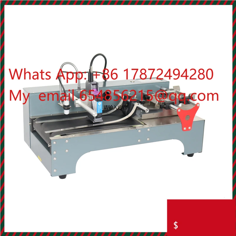 Small Batch Code Printing Equipment with Conveyor Belt Bottle Case Date Batch Number Expiry Date Inkjet Printer Conveyor Belt