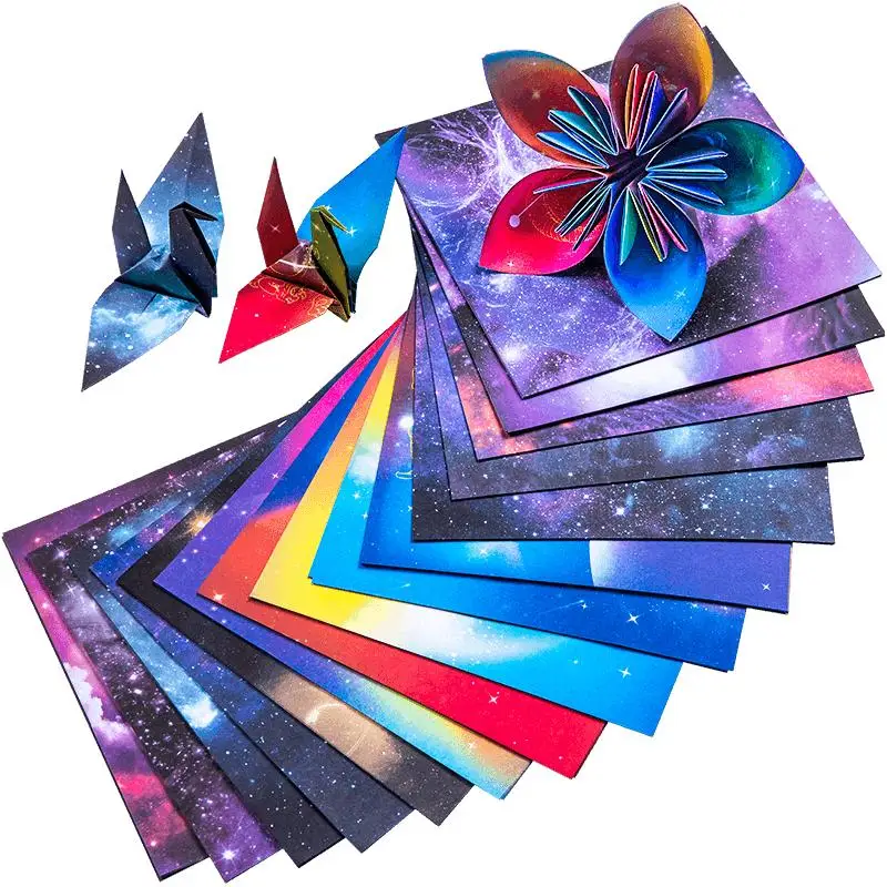 50Pcs Creative Square Star Sky Constellations Origami Paper DIY Handmade Double-sided Coloring Fold Craft Paper Art Suppliers