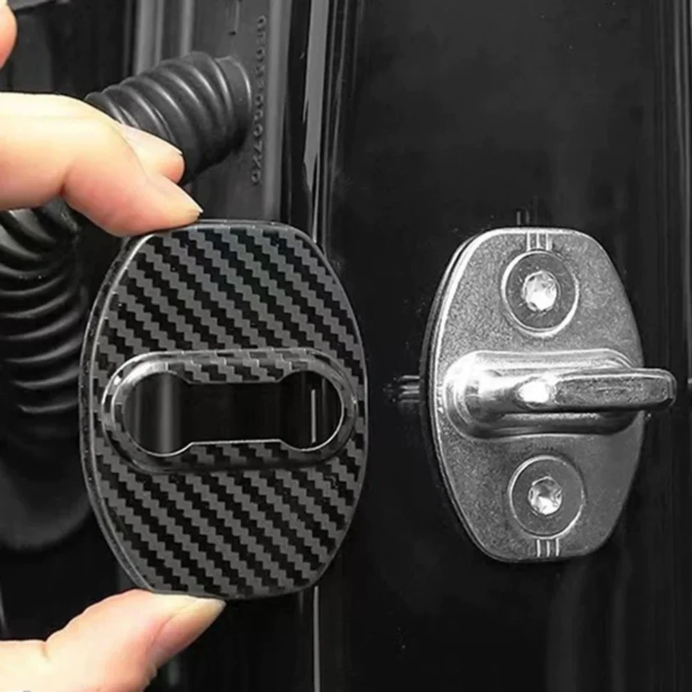 4PCS Car Door Lock Cover Case For Toyota CHR Corolla Camry RAV4 Yaris Hilux Prius Avensis Auris Prado Verso Fortuner Accessories