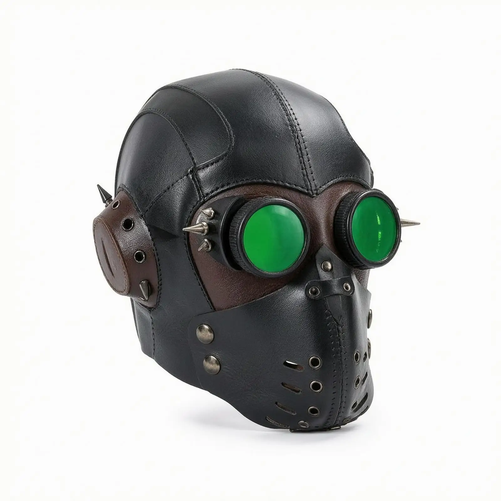 Steampunk Mask, Industrial Mask With Rivets, Mechanical Protection For