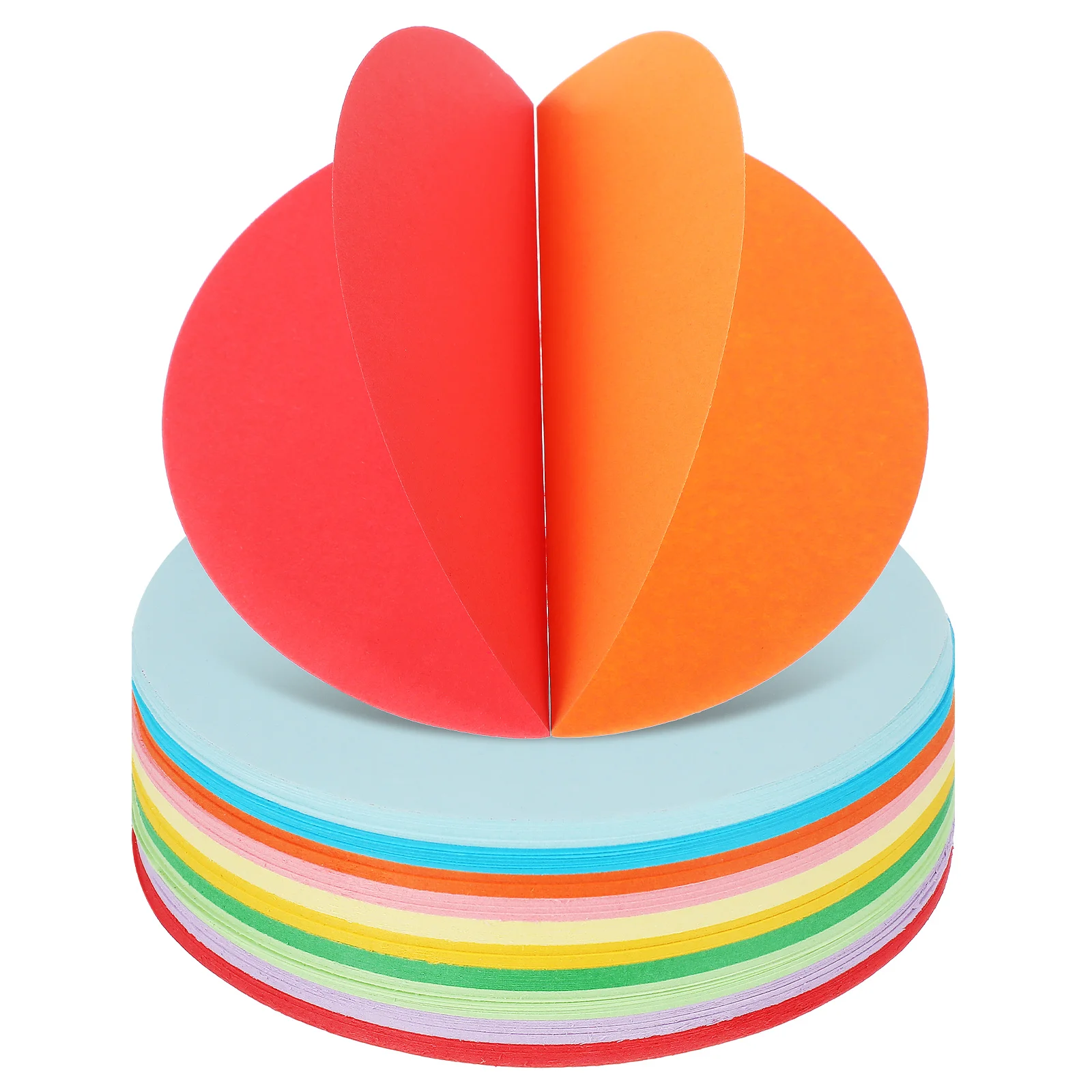 

500 Sheets Origami Paper Folding Craft Construction Diy Colorful Child Circle Creative Design Versatile Uses Present