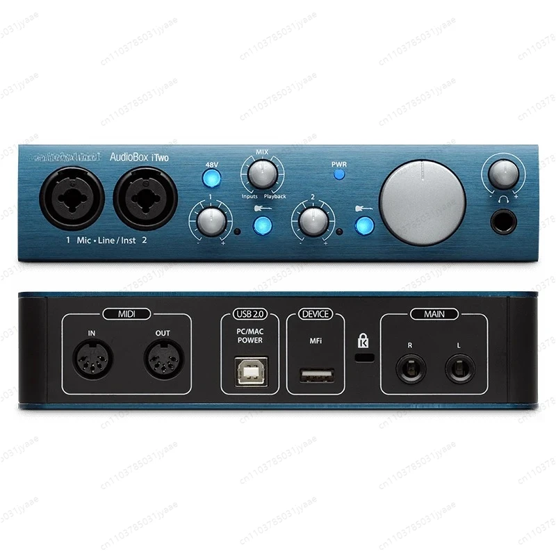 Portable USB Audio Interface 2 in 2 Out for Mobile Musicians, Sound Designers and Podcasters