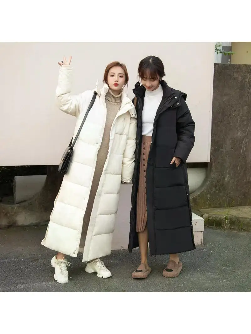 Winter Women Jackets Extra long Parkas Hooded Cotton Padded Female Coat High Quality Warm Outwear Womens Parka Winter Coats